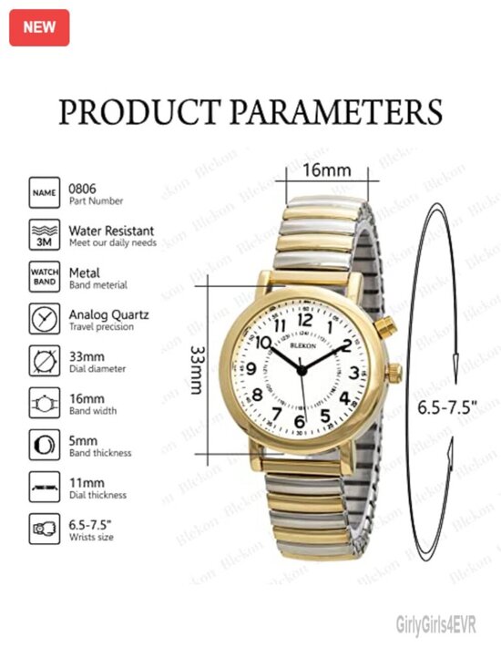 Analog Display Wrist Watch with Light Up Dial, Glow in the Dark, Push Button main image 4